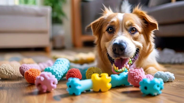 Brinquedos que ajudam a manter os dentes dos cães saudáveis