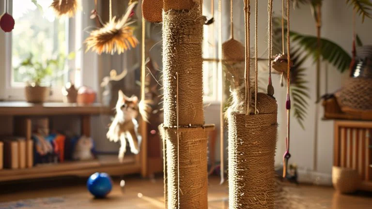 Como arranhadores e brinquedos pendurados melhoram a vida dos gatos