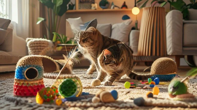 Como brinquedos ajudam a controlar a destruição em gatos