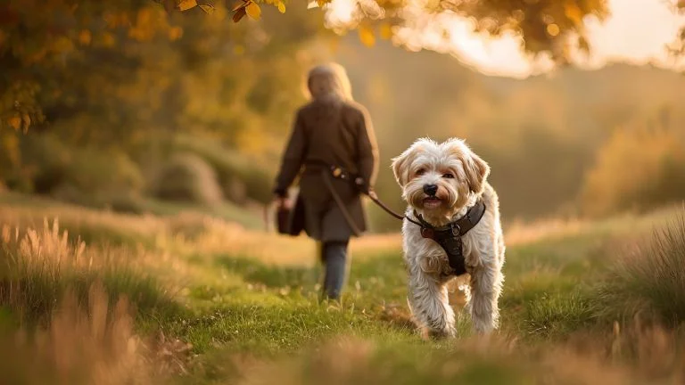 Benefícios das caminhadas ao ar livre para cães idosos