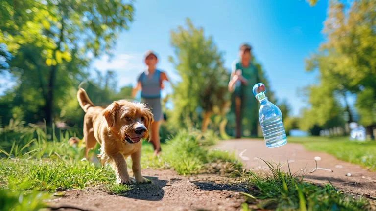 Por que levar água fresca é vital nos passeios com seu cão
