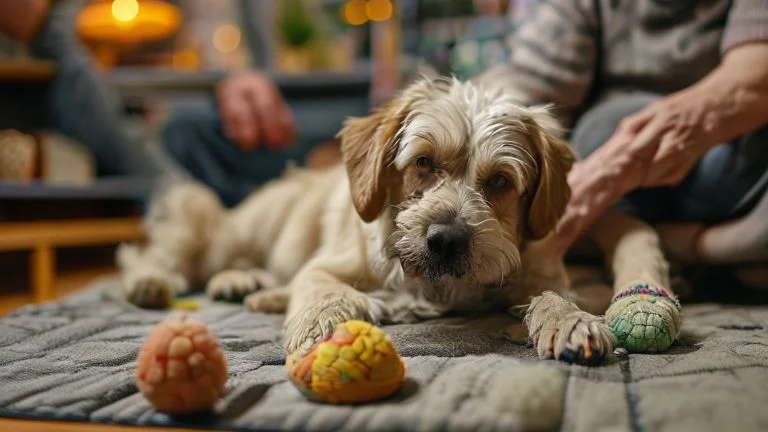 Brinquedos sensoriais: benefícios para cães com mobilidade reduzida