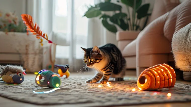Os melhores brinquedos para gatos caçadores dentro de casa
