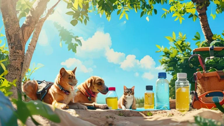 Hidratação perfeita para seu pet em aventuras sob o sol